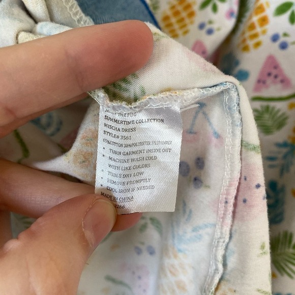 JELLY THE PUG Summertime Mischa Wrap Dress Fruits Pineapple Blue Girl's Size 8 - Picture 6 of 6